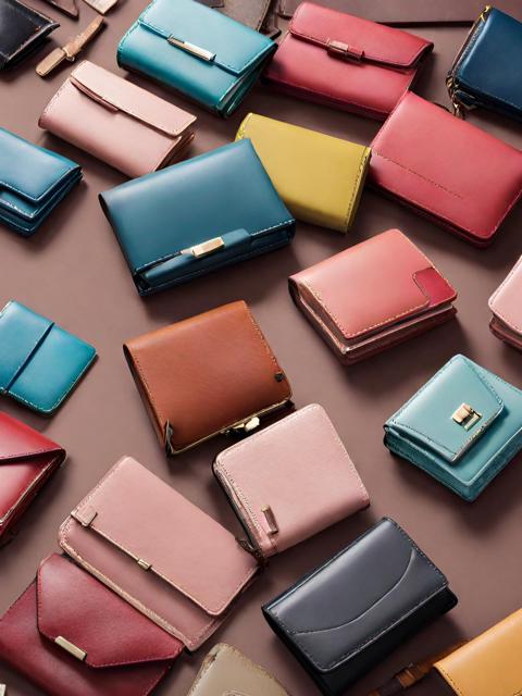 multiple colors of wallets on the floor